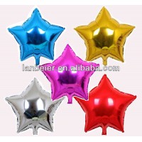 Promotional Solid color Star shape metalic foil balloon