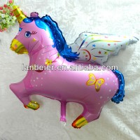 Pegasus shape self sealing aluminium foil balloon