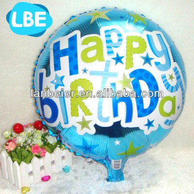 18 inch blue birthday foil helium balloon