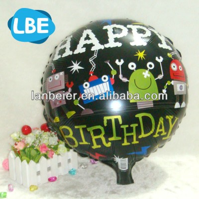 18 inch multi color print happy birthday balloon